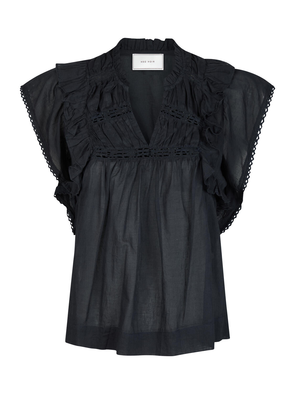 Jayla S Voile top - navy